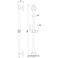 Душевая штанга Milardo NIA6500M17