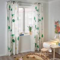 Комплект штор Ikea Бруммиг 505.325.10 1.45x3 м (2 шт, белый)