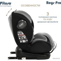 Детское автокресло Pituso Roys Pro (черный/серый вкладыш)