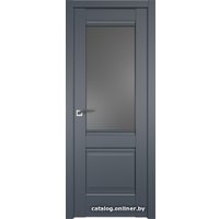 Межкомнатная дверь ProfilDoors Классика 2U L 80x200 (антрацит/стекло графит)