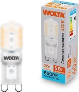 

Светодиодная лампочка Wolta WSTD-JCD-5W6KG9-P 5Вт 6500K G9