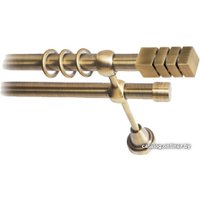 Карниз для штор Lm Decor Модерн (антик, гладкая, 2.4м 19мм, 2 ряда)