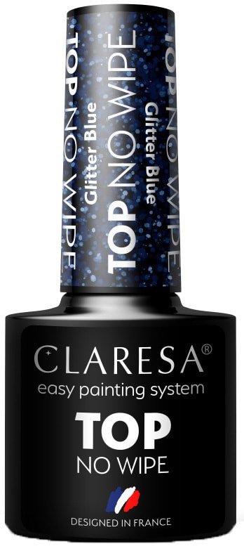 

Закрепитель Claresa Top No Wipe Glitter Blue 5 мл