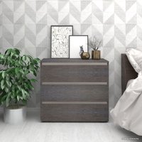 Комод Кортекс-мебель Бари 80 3ш (береза/береза/белый)