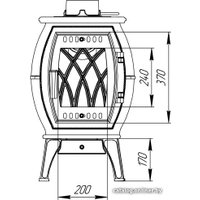 Свободностоящая печь-камин Prometall Бахта (черный) в Лиде