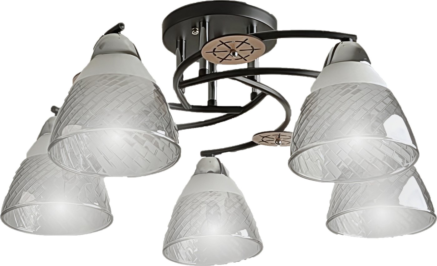 

Припотолочная люстра Aitin Pro НПБ 02-5x60-101 8245/5 (черный/хром)