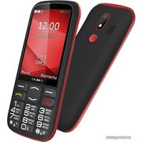 Кнопочный телефон TeXet TM-B409 (1800 мАч, microUSB, черный/красный)