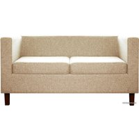 Софа Brioli Билли Д двухместный (рогожка, J2 бежевый/темные ножки)