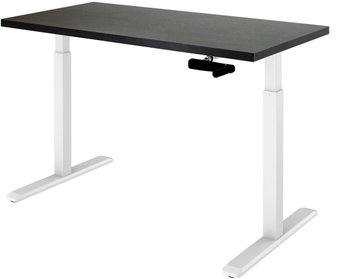 Стол с регулировкой высоты ErgoSmart Manual Desk 1360x800x36 мм (дуб мореный/белый)