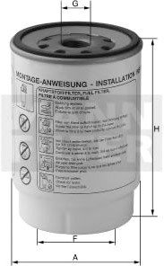

Топливный фильтр MANN-filter PL4201x