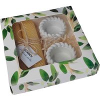 Подарочный набор Вендитио Ozarich Сувенирный с 2-мя свечами и подсвечниками Г12 (белый)