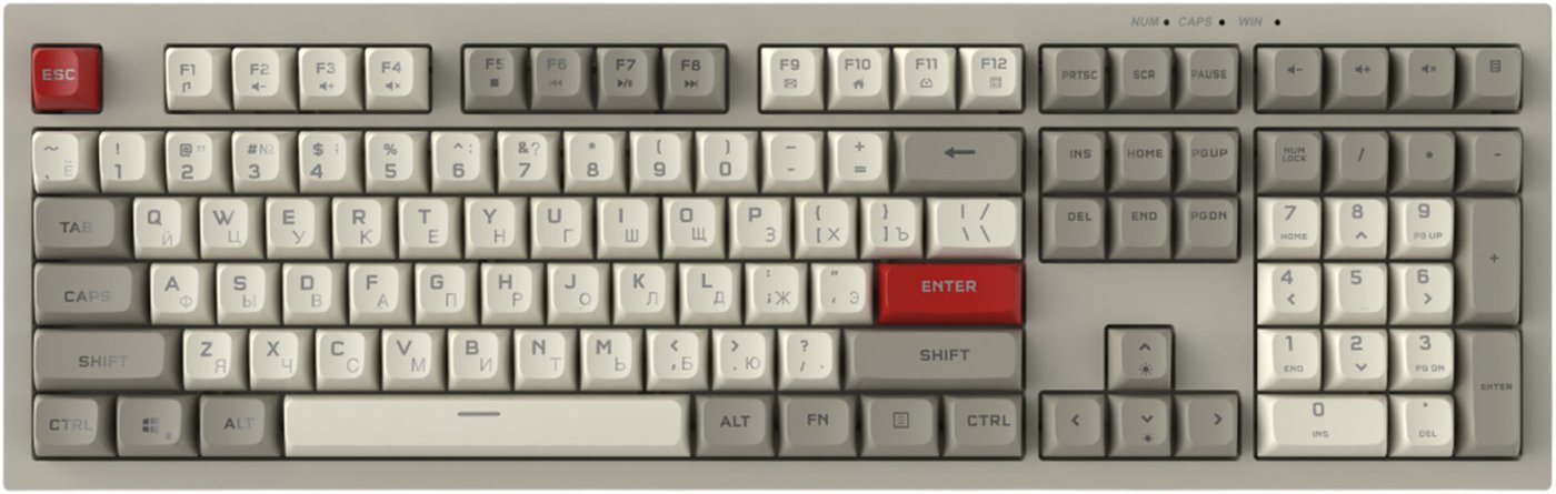 Клавиатура Ritmix RKB-508BL (серый/белый)