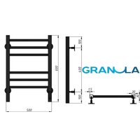 Полотенцесушитель Granula Квадро Сплит 50х60 (терморегулятор с таймером белый)