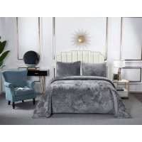 Набор текстиля для спальни Sofi De MarkO Патрисия 240x260 Пок-П-240x260с1 (серый 1)