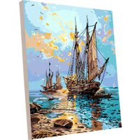Картина по номерам PaintLine Корабли в море PL-00398