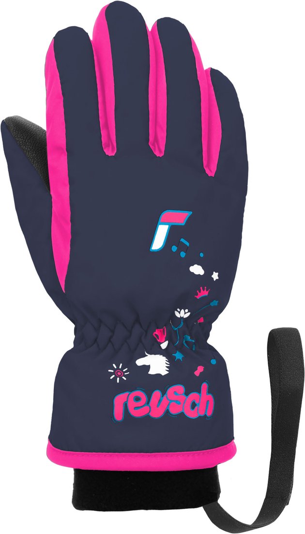 Горнолыжные перчатки Reusch Kids 6285105-4540 (р-р 3, Dress Blue/Knockout Pink)