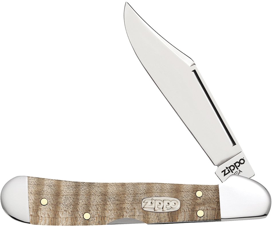 

Складной нож Zippo Natural Curly Maple Mini CopperLock + Zippo 207