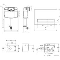Унитаз приставной Lavinia Boho Relfix Aveo Rimless 5 в 1 87551076 (черный/темное дерево стекло)