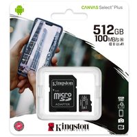 Карта памяти Kingston Canvas Select Plus microSDXC 512GB (с адаптером)