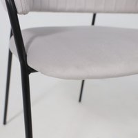 Стул с подлокотниками Алвест AV 433 (светло-серый бархат H-09/черный)