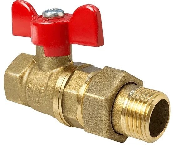 

Запорная арматура Valfex Шаровый кран Optima ВР/НР бабочка 3/4" с американкой