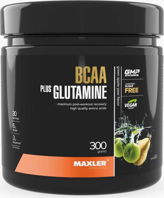 

BCAA Maxler BCAA+Glutamine (зеленое яблоко-груша, 300 г)