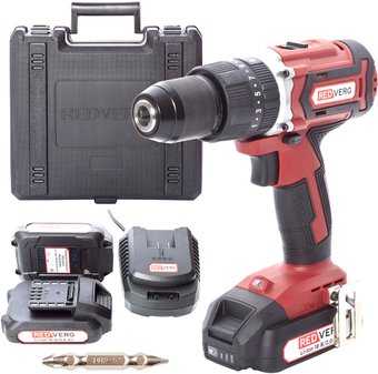 Ударная дрель-шуруповерт RedVerg RD-IS18BL/U (с 2-мя АКБ, кейс)