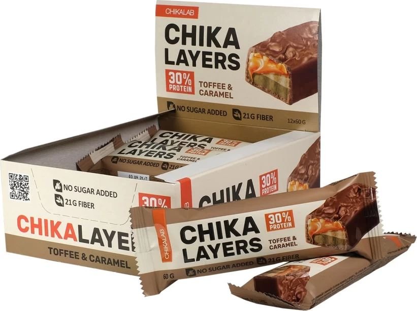

Протеиновый батончик Chikalab Chika Layers (60 г, соленая карамель и арахис)