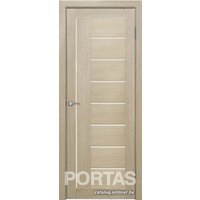 Межкомнатная дверь Portas S29 90x200 (лиственница крем, стекло lacobel белый лак)