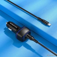 Автомобильное зарядное Borofone BZ14A (черный)