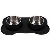 Двойная миска Red Bow с силиконовым ковриком