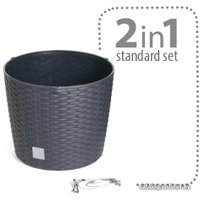 Кашпо Prosperplast Rato Round DRTW260-44OU (коричневый)