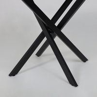 Кухонный стол Аврора Рига D950 (ароза реликтовая/черный)