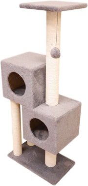 Комплекс Cat House На ножках 1.27 (хлопок серый)