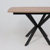 Кухонный стол AksHome Twist (дуб табачный/черный)