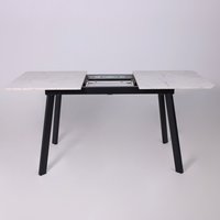 Кухонный стол Lepremo AV 1209/1 МДФ раздвижной 1200-1600x800 (Азул Оникс/черный)