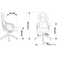 Игровое (геймерское) кресло Zombie Driver (черный/белый)