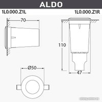 Тротуарный встраиваемый светильник Fumagalli Aldo 1L0.000.000.LXZ1L