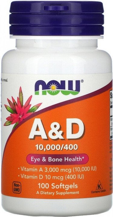 

Витамин Now Foods А&Д (100 Softgels)