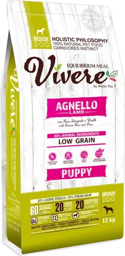Сухой корм для собак Vivere Medium Puppy Lamb 12 кг