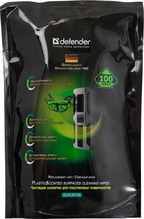 

Влажные салфетки Defender CLN 30130 Pro (100 штук)