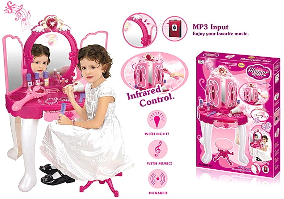 

Туалетный столик игрушечный Pituso Трюмо маленькой модницы с пуфиком HWA238131