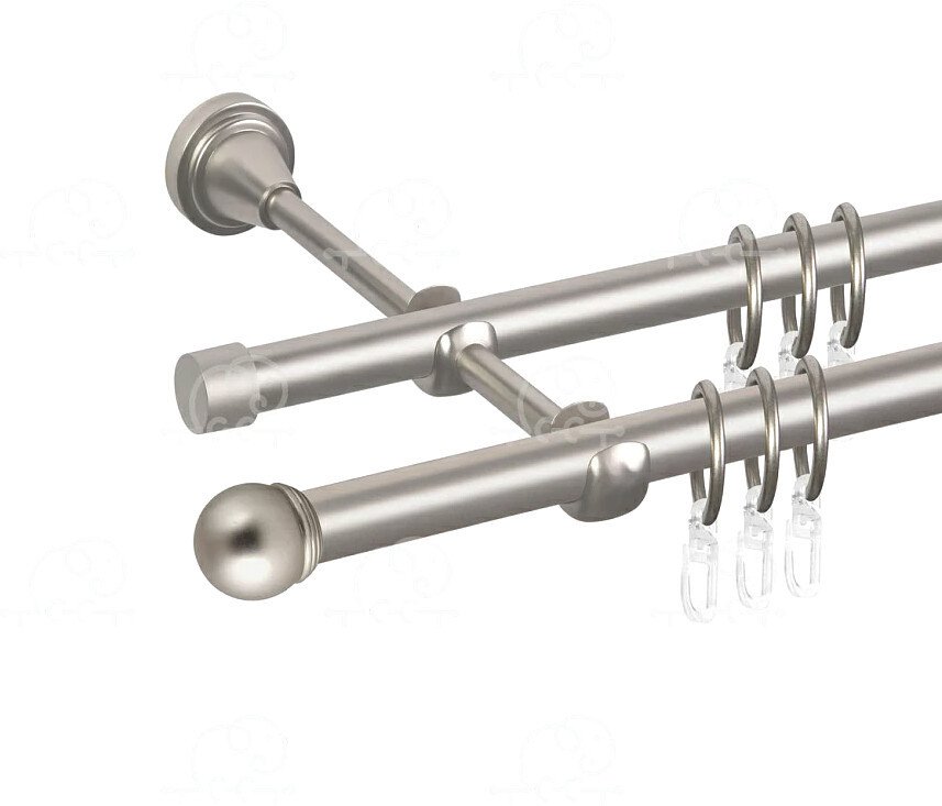 

Карниз для штор АС ФОРОС Сфера D16Г/16Г с простым кольцом с крючком (1.8 м, сатин)