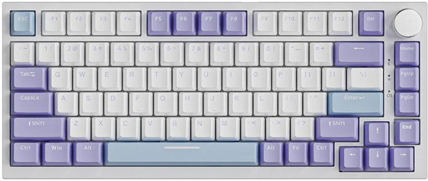 

Клавиатура Ajazz AK820 (белый/фиолетовый, Ajazz Sea Salt)