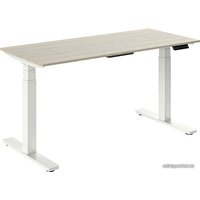 Стол с регулировкой высоты WellDesk с электроприводом двухмоторный 28мм (сосна натуральная, белый)
