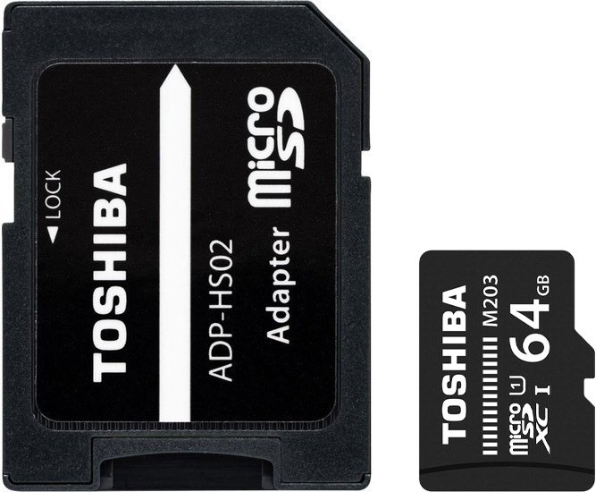 

Карта памяти Toshiba THN-M203K0640EA microSDXC Class 10 64GB (с адаптером)