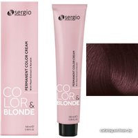 Крем-краска для волос Sergio Professional Color&Blonde 4.53 коричневый махагон золотистый