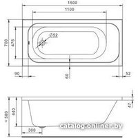 Ванна Santek Ламма 150x70 1WH501746