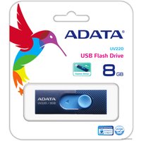 USB Flash ADATA UV220 8GB (синий/голубой)