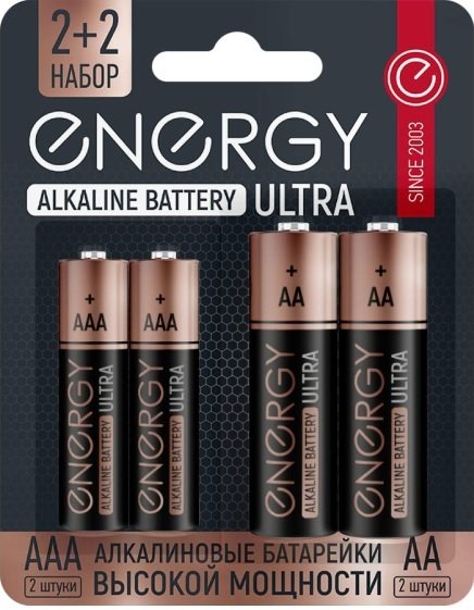 

Батарейка Energy Ultra LR6+LR03/4B АА+ААА 104981
